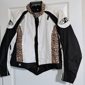 Ladies Leopard Joe Rocket XL motorcycle jacket